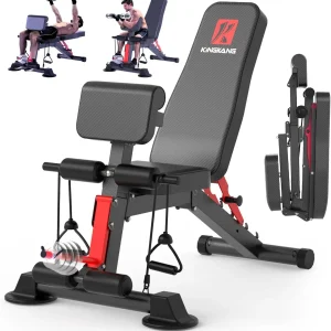 14-in-1 Foldable Dumbbell Bench Weight Pre-Assembled Multi-Functional 1000 lbs 6 Adjustable Levels for Full Body Workout