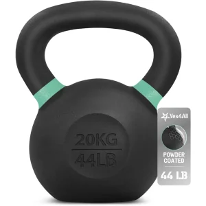 44 lb Powder-Coated Cast Iron Kettlebell
