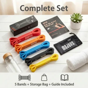 Heavy-Duty Pull-Up Assistance Bands – 5-Piece Set